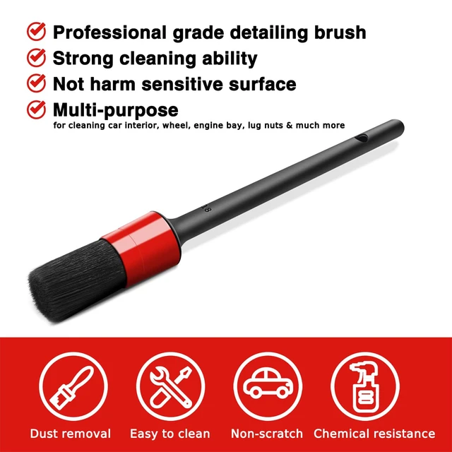 Alt view image 2 of 6 - HMPLL 10pcs Auto Car Detailing Brush Set Car Interior Cleaning Kit