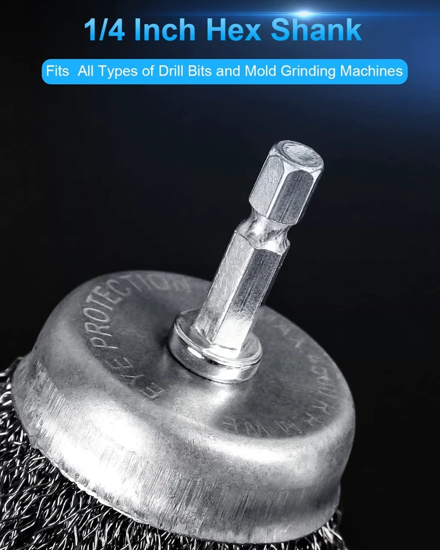 Alt view image 6 of 6 - Rocaris 6 Pack Carbon Steel Wire Wheel Brush, Wire Brush for Drill