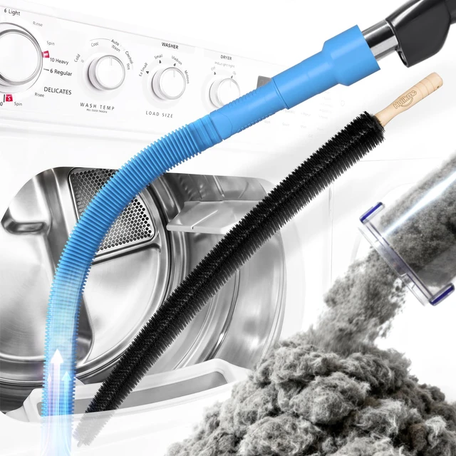Main image of Holikme Dryer Vent Cleaner Kit 2Pack - Lint Vacuum Attachment & Brush