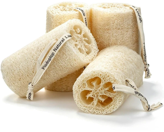 Main image of Natural Loofah Sponge, Organic Luffa Body Scrubber Bath Exfoliating, 4 inch