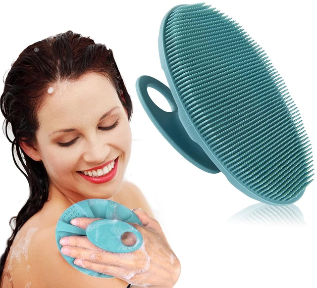 Main image of INNERNEED Silicone Body Cleansing Brush Exfoliating Scrubber, Dark Green
