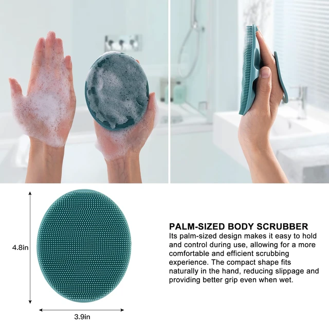 Alt view image 4 of 6 - INNERNEED Silicone Body Cleansing Brush Exfoliating Scrubber, Dark Green