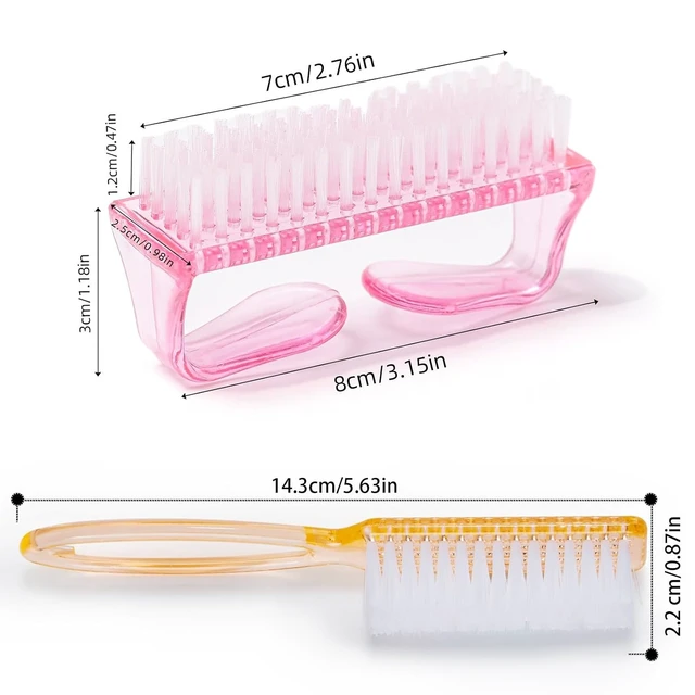Alt view image 5 of 6 - Handle Grip Nail Brush, Hand Fingernail Scrub Cleaning Brushes for Toes and Nails Cleaner, Pedicure Scrubbing tool kit for Men and Women 5 Pack (Multicolor)