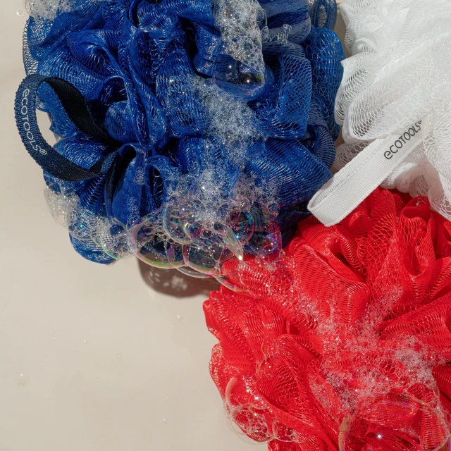 Alt view image 3 of 5 - EcoTools Delicate EcoPouf Body Loofah, Gentle Exfoliating Shower Sponge for Sensitive Skin, 100% Recycled Netting Bath Pouf, 1 Count