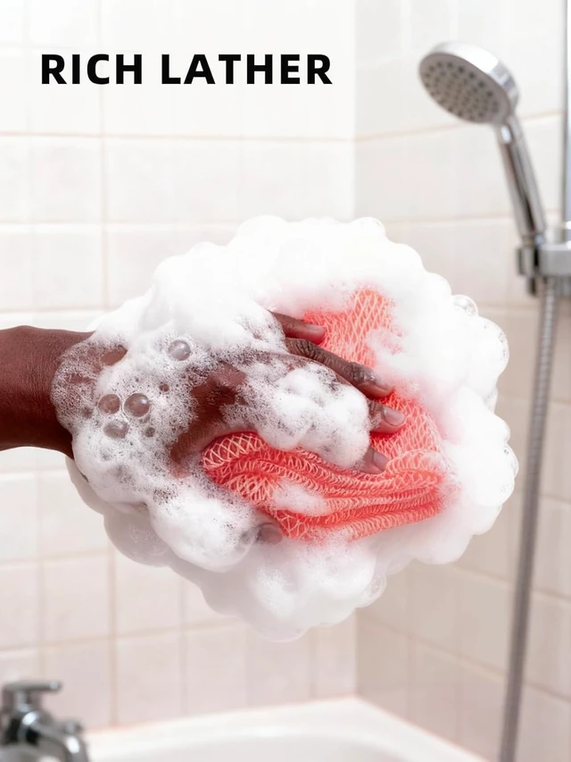 Alt view image 2 of 6 - Cleangor 2Pcs African Net Sponge Authentic with Knots - Exfoliating Body