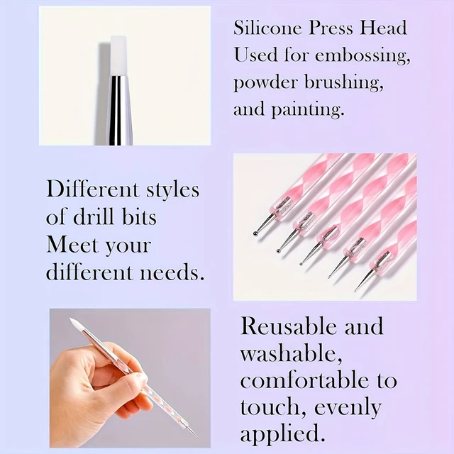 Alt view image 4 of 4 - 19 PCS Clay Sculpting Tools Set, Pink Air Dry Clay Tool, Polymer Clay Tool Kit, Dotting Tools, Dot Painting Tools, Clay Pottery Carving Tools for DIY Crafts Embossing Modeling