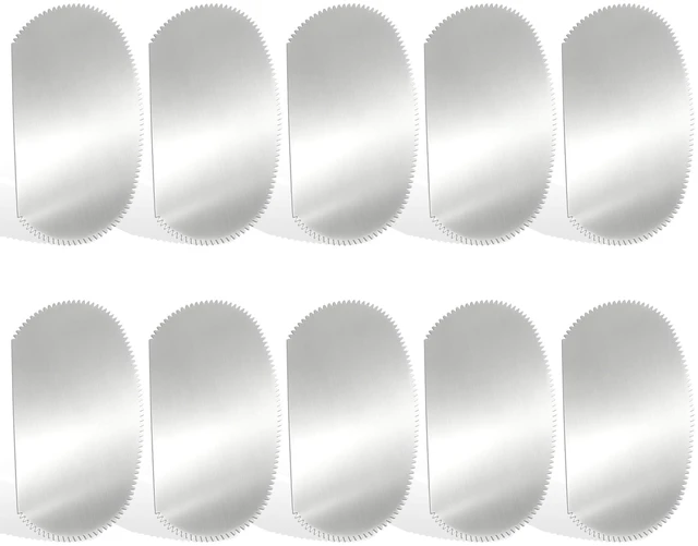 Main image of Eiodoni 10 Pcs Ribs Pottery Tool, Serrated Clay Scraper, Stainless Steel