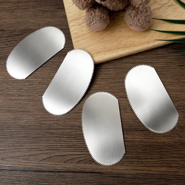 Alt view image 7 of 7 - Eiodoni 10 Pcs Ribs Pottery Tool, Serrated Clay Scraper, Stainless Steel