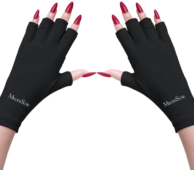 Main image of MelodySusie Premium Fingerless Protection UV Gloves for Gel Manicures