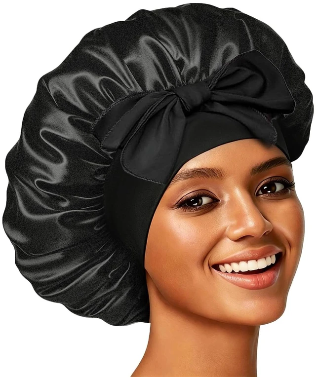 Main image of Silk Bonnet for Sleeping Women Satin Cap Reduce Frizz & Hair Breakage