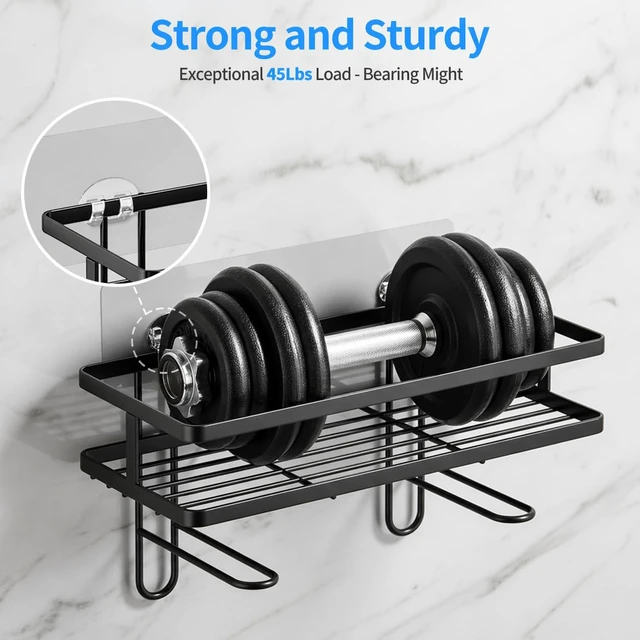 Alt view image 7 of 7 - Shower Caddy Adhesive Replacement, 6 PCS Strong Shower Adhesive Strips