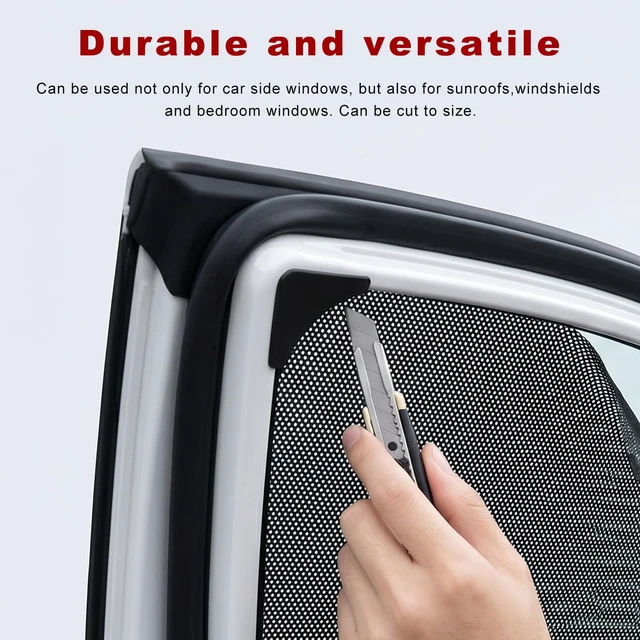 Alt view image 4 of 6 - 4 PCS Car Side Window Sunshade, Static Cling Auto Sun Shades UV Rays Protective Cover, Washable Reusable Window Sun Glare Shield Privacy Protector for Cars Trucks SUVs