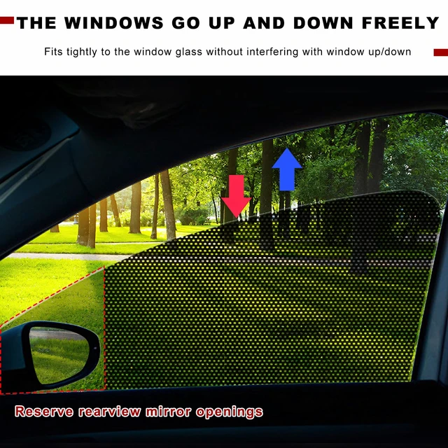 Alt view image 5 of 6 - 4 PCS Car Side Window Sunshade, Static Cling Auto Sun Shades UV Rays Protective Cover, Washable Reusable Window Sun Glare Shield Privacy Protector for Cars Trucks SUVs