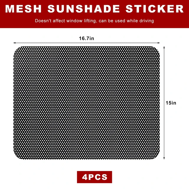Alt view image 6 of 6 - 4 PCS Car Side Window Sunshade, Static Cling Auto Sun Shades UV Rays Protective Cover, Washable Reusable Window Sun Glare Shield Privacy Protector for Cars Trucks SUVs