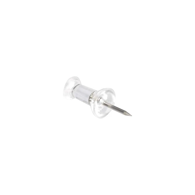 Alt view image 3 of 5 - Amazon Basics Push Pins Tacks, Steel Point, Clear Plastic Head, for Cork Board, Bulletin Board, Maps, Photos, Posters, and Craft Projects, 200-Pack