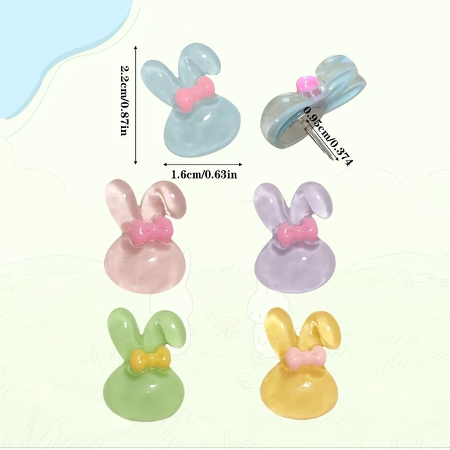 Alt view image 4 of 6 - 50 PCS Cute Rabbit Push Pins,Animals Push Pins, Fun Thumbtack, Decorative Thumb Tacks for Bulletin Board Cork Board, Reusable&Cute Wall Decor.