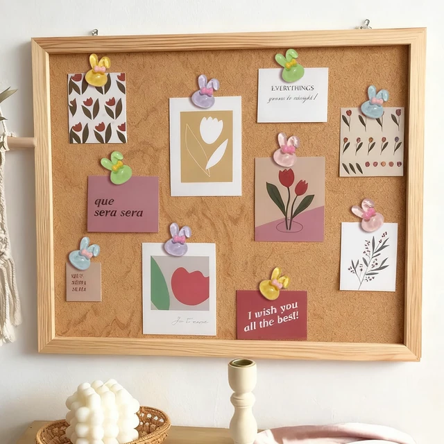 Alt view image 6 of 6 - 50 PCS Cute Rabbit Push Pins,Animals Push Pins, Fun Thumbtack, Decorative Thumb Tacks for Bulletin Board Cork Board, Reusable&Cute Wall Decor.