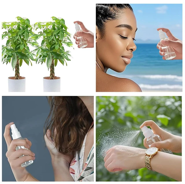 Alt view image 6 of 7 - 4Pk Clear Empty Travel Spray Bottles, Leakproof for Toner Face Hair