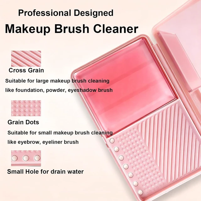 Alt view image 3 of 6 - Makeup Brush Cleaner Solid Shampoo Soap With Cleaning Pad Mat to Remove Cosmetic Color Cleaning Makeup Sponges Brushes