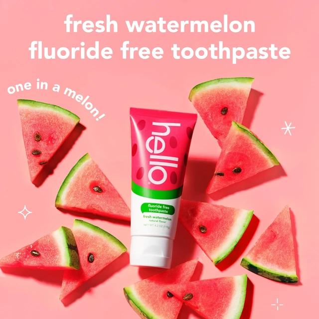 Alt view image 5 of 6 - hello Kids Fluoride Free Toothpaste, Fresh Watermelon, 4.2 oz