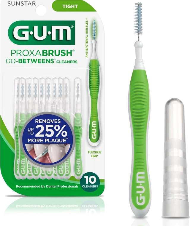 Main image of GUM Proxabrush Go-Betweens Tight Interdental Brushes, 10 Count