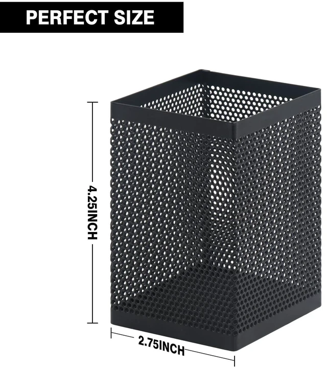 Alt view image 5 of 6 - Comix Mesh Pen Holder, Desk Organizer for Home Office, Black
