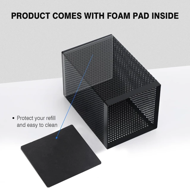 Alt view image 3 of 6 - Comix Mesh Pen Holder, Desk Organizer for Home Office, Black