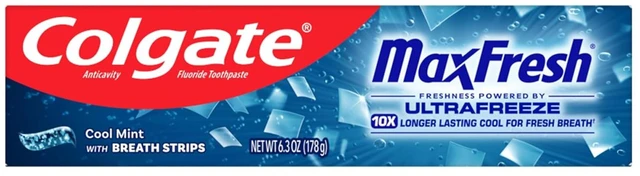 Main image of Colgate MaxFresh Fluoride Toothpaste, Cool Mint, 6.3 oz
