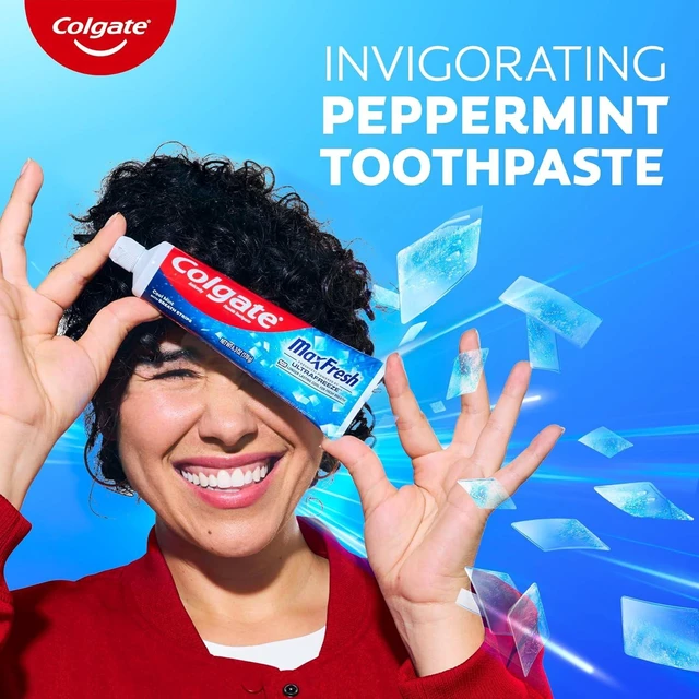 Alt view image 4 of 6 - Colgate MaxFresh Fluoride Toothpaste, Cool Mint, 6.3 oz