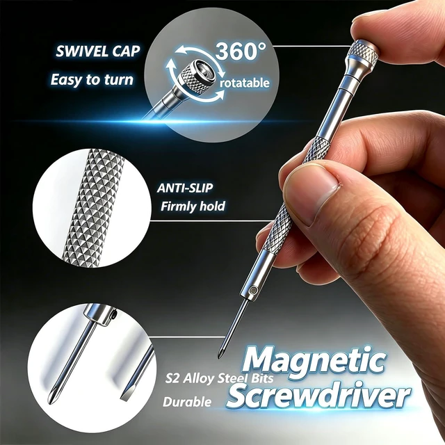 Alt view image 2 of 7 - Magnetic Eyeglass Repair Kit with Precision Screwdrivers, 21Size Eyeglass Screws, Nuts, Washers, Tweezers, Nose Pads & Microfiber Cloth for Sunglasses, Reading Glasses & Safety Goggles