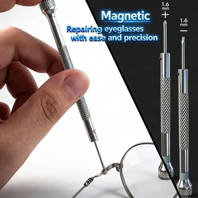 Alt view image 5 of 7 - Magnetic Eyeglass Repair Kit with Precision Screwdrivers, 21Size Eyeglass Screws, Nuts, Washers, Tweezers, Nose Pads & Microfiber Cloth for Sunglasses, Reading Glasses & Safety Goggles