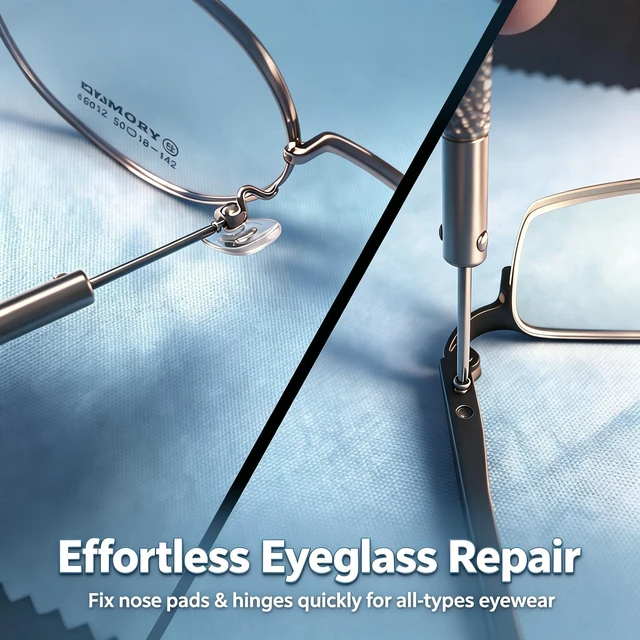 Alt view image 3 of 7 - Magnetic Eyeglass Repair Kit with Precision Screwdrivers, 21Size Eyeglass Screws, Nuts, Washers, Tweezers, Nose Pads & Microfiber Cloth for Sunglasses, Reading Glasses & Safety Goggles