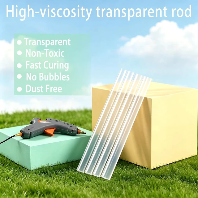 Alt view image 5 of 7 - 50 Pcs Hot Glue Sticks, 4" x 0.27" Mini Size Clear High Temp Glue Sticks for Crafting, DIY and Home Repair Needs