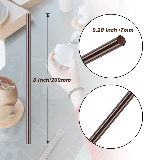 Alt view image 6 of 6 - 10 Pieces Mini Hot Glue Gun Sticks 7mm x 200mm Hot Melt Glue Sticks for DIY Art Craft, Brown
