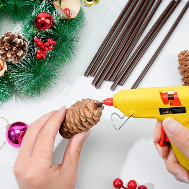 Alt view image 3 of 6 - 10 Pieces Mini Hot Glue Gun Sticks 7mm x 200mm Hot Melt Glue Sticks for DIY Art Craft, Brown