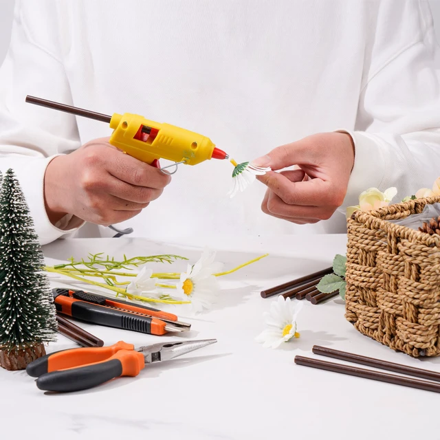 Alt view image 4 of 6 - 10 Pieces Mini Hot Glue Gun Sticks 7mm x 200mm Hot Melt Glue Sticks for DIY Art Craft, Brown
