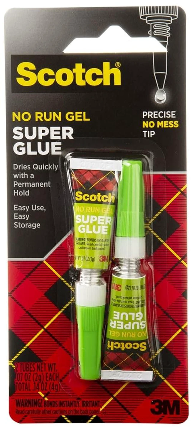 Main image of Scotch Super Glue Gel, .07 oz, 2-Pack, Dries Quickly with a Permanent Hold (AD112)