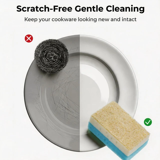 Alt view image 4 of 7 - 12 Pack Natural Non Scratch Scrub Sponge, Sponges Kitchen, Dish Sponge