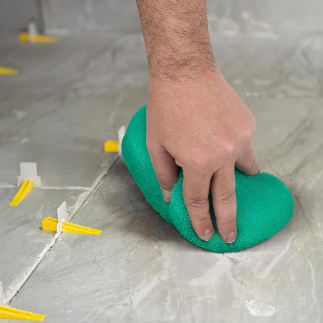Alt view image 3 of 6 - QEP 70020-18 Epoxy Grout Sponge 7" x 5" x 2-1/2" Teal Color - Individually Bagged