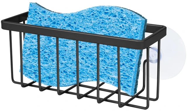 Main image of SHFKS Sponge Holder for Kitchen Sink Suction,Dish Sponge Holder-Black