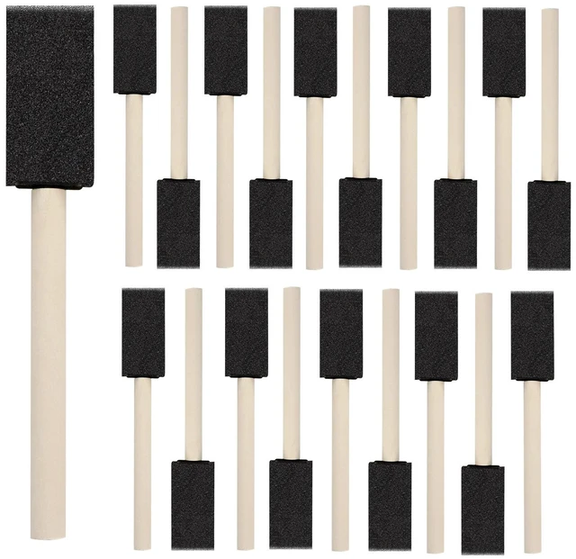 Main image of 20 Pcs Foam Paint Brushes, 1'' Sponge Paint Brush, Foam Brushes for Painting, Craft, Staining, Varnish, Touch Up