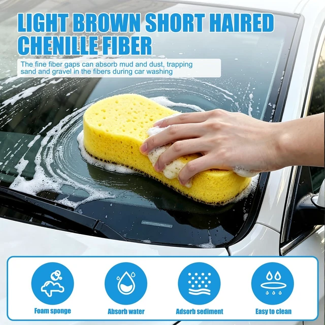Alt view image 3 of 6 - 2Pack Large Car Wash Sponge - Car Cleaning Sponges for Car Cleaning, Kitchen, Bathroom and Household Cleaning