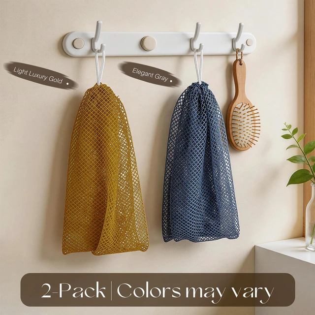 Alt view image 6 of 7 - Yoget African Net Sponge 2 Pack, 45 Inch Long Back Scrubber for Shower