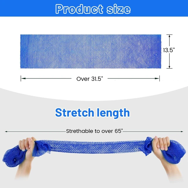 Alt view image 3 of 7 - ZOCY African Net Sponge, Authentic Exfoliating Body Scrubber for Bath and Shower, Multiple Textures with Gentle Deep Exfoliating and Rich Lather for All Skins (Blue)