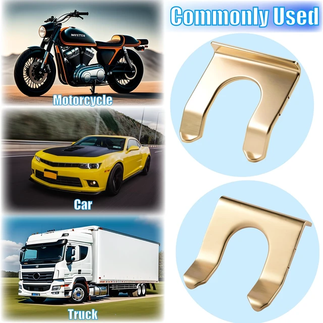 Alt view image 5 of 7 - 10PCS Brake Line Clips, U Shape Metal Brake Line Clips Brake Line Retainer Brake Hose Bracket Replacement Hose Retaining Clip Brake Hose Lock for Cars Trucks Motorcycles