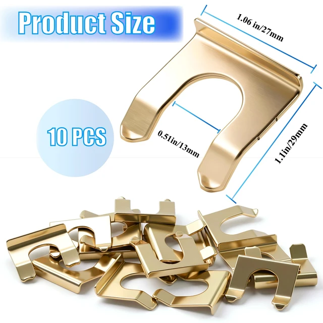 Alt view image 3 of 7 - 10PCS Brake Line Clips, U Shape Metal Brake Line Clips Brake Line Retainer Brake Hose Bracket Replacement Hose Retaining Clip Brake Hose Lock for Cars Trucks Motorcycles