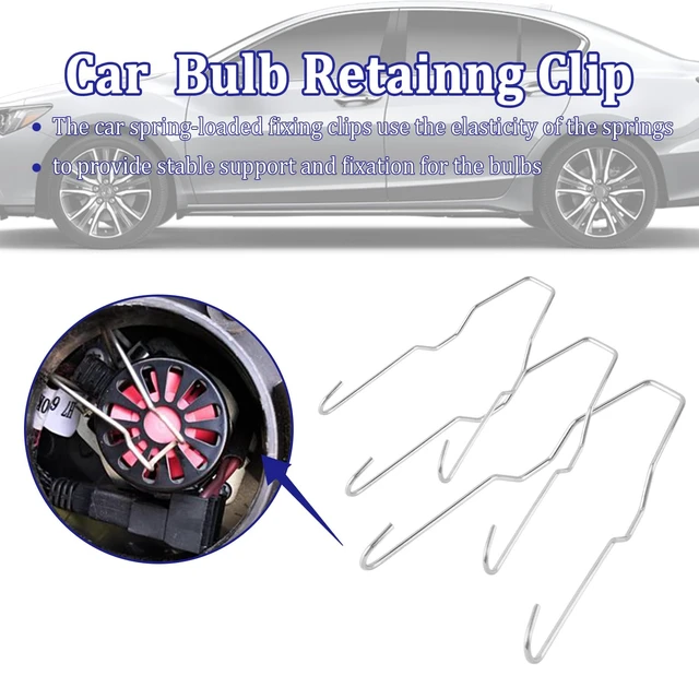 Alt view image 4 of 6 - 9PCS Bulb Retaining Spring Clamp,Stainless Steel 9 Size H1 H3 H4 H7 Headlight Bulb Retaining Spring Clips,Universal Headlight Bulbs Clips for Stable Bulbs Support and Fixation (9PCS)