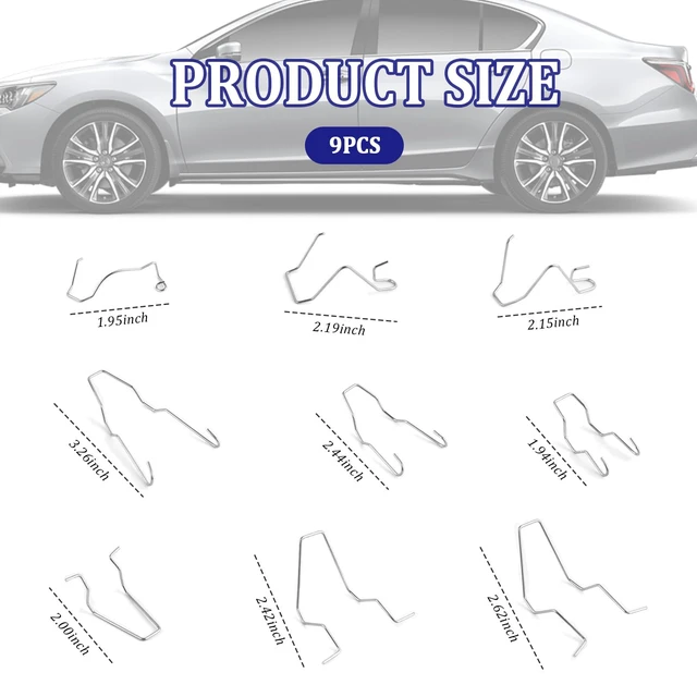 Alt view image 3 of 6 - 9PCS Bulb Retaining Spring Clamp,Stainless Steel 9 Size H1 H3 H4 H7 Headlight Bulb Retaining Spring Clips,Universal Headlight Bulbs Clips for Stable Bulbs Support and Fixation (9PCS)