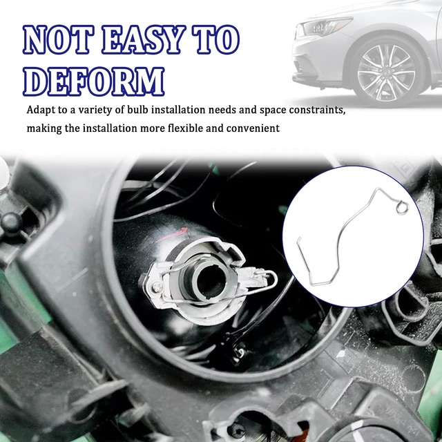 Alt view image 6 of 6 - 9PCS Bulb Retaining Spring Clamp,Stainless Steel 9 Size H1 H3 H4 H7 Headlight Bulb Retaining Spring Clips,Universal Headlight Bulbs Clips for Stable Bulbs Support and Fixation (9PCS)