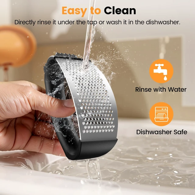 Alt view image 5 of 7 - Garlic Press,Stainless Steel Garlic Mincer Crusher,Easy to Use and Clean,Ergonomic Handle,Easy Kitchen Gadget for Effortless Smashing,Kitchen Essentials,Home and Kitchen Utensils Accessories,Cooking